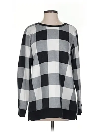 Pre-owned Lands' End Pullover Sweater In Black