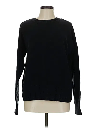 Pre-owned Lands' End Pullover Sweater In Black