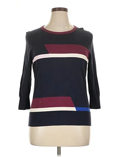 Pre-owned Lands' End Pullover Sweater In Black