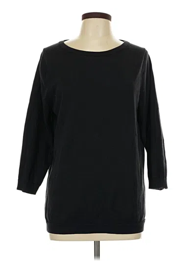 Pre-owned Lands' End Pullover Sweater In Black