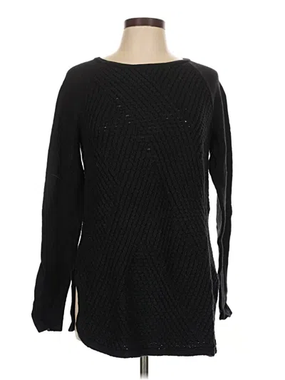 Pre-owned Lands' End Pullover Sweater In Black