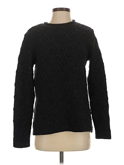 Pre-owned Lands' End Pullover Sweater In Black