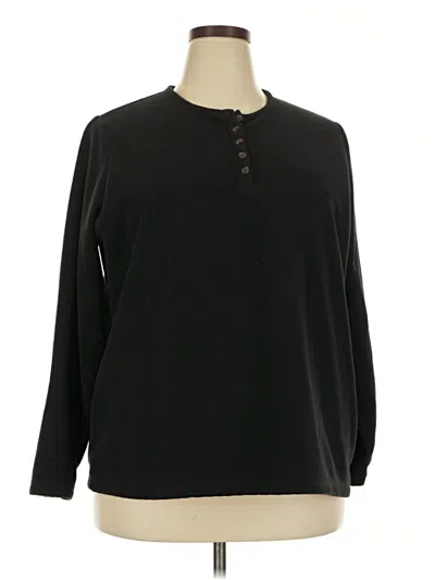 Pre-owned Lands' End Pullover Sweater In Black