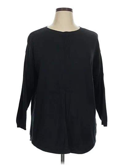 Pre-owned Lands' End Pullover Sweater In Black