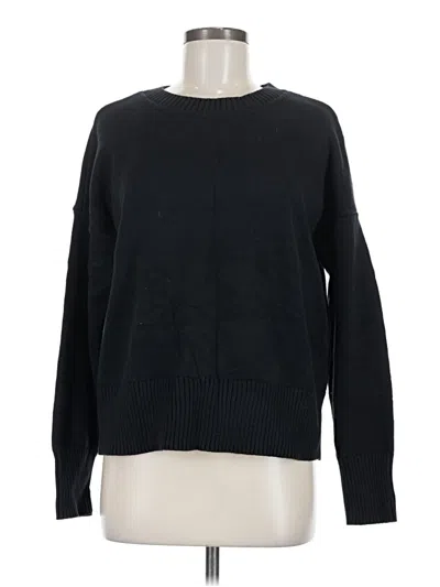 Pre-owned Lands' End Pullover Sweater In Black