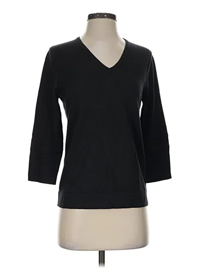 Pre-owned Lands' End Pullover Sweater In Black