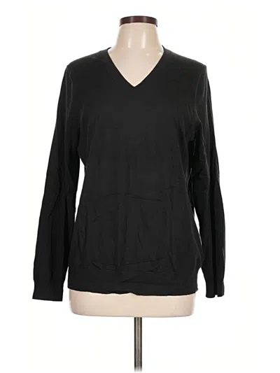 Pre-owned Lands' End Pullover Sweater In Black