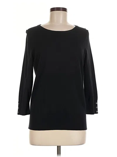 Pre-owned Lands' End Pullover Sweater In Black