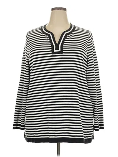 Pre-owned Lands' End Pullover Sweater In Black