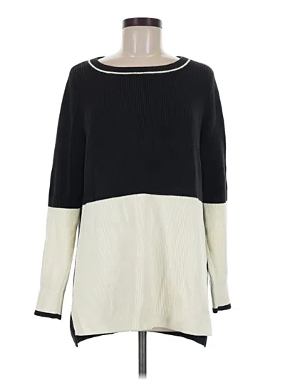 Pre-owned Lands' End Pullover Sweater In Black