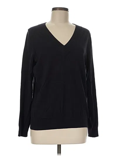 Pre-owned Lands' End Pullover Sweater In Black