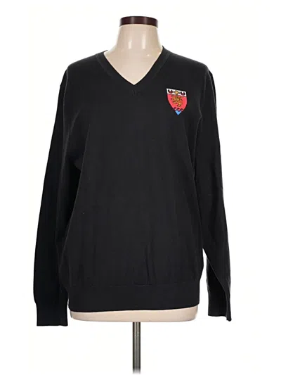 Pre-owned Lands' End Pullover Sweater In Black