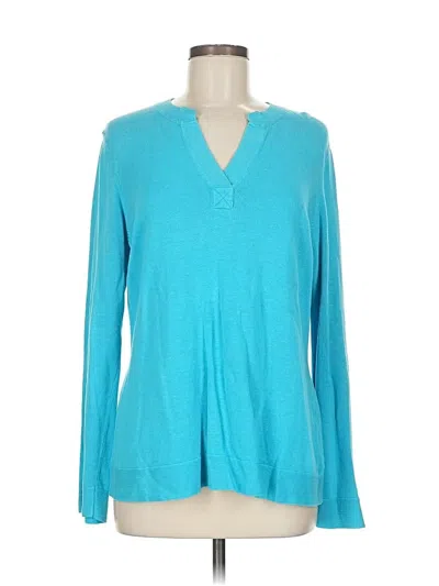 Pre-owned Lands' End Pullover Sweater In Blue