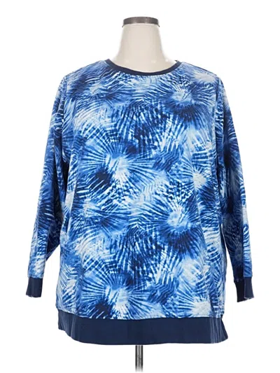 Pre-owned Lands' End Pullover Sweater In Blue