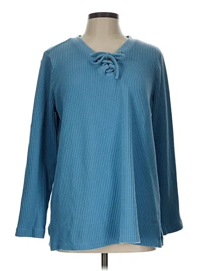 Pre-owned Lands' End Pullover Sweater In Blue