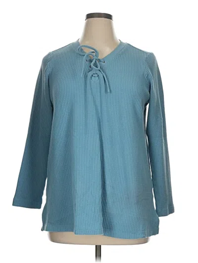 Pre-owned Lands' End Pullover Sweater In Blue