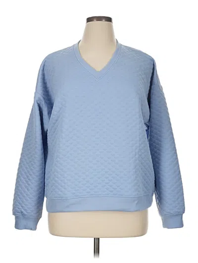 Pre-owned Lands' End Pullover Sweater In Blue