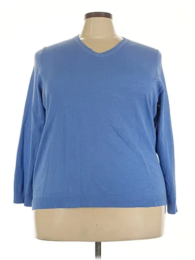 Pre-owned Lands' End Pullover Sweater In Blue