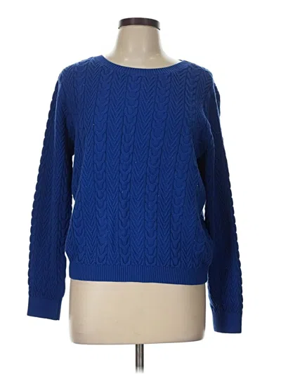 Pre-owned Lands' End Pullover Sweater In Blue