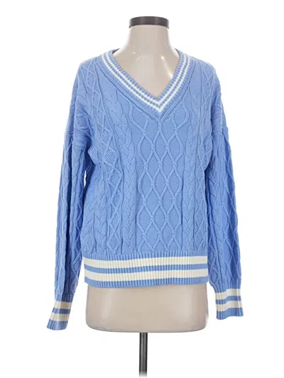 Pre-owned Lands' End Pullover Sweater In Blue