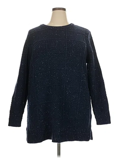 Pre-owned Lands' End Pullover Sweater In Blue