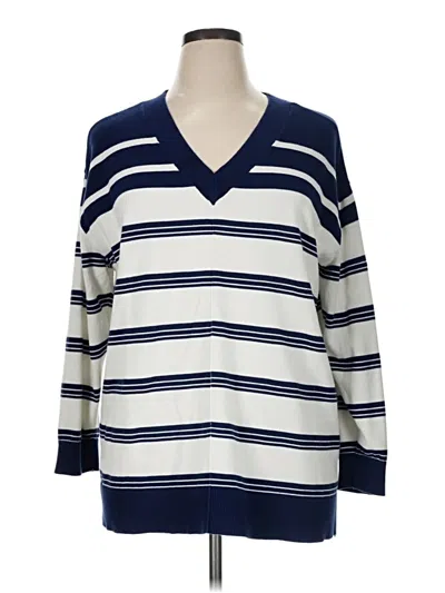 Pre-owned Lands' End Pullover Sweater In Blue