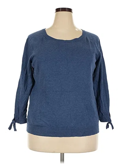 Pre-owned Lands' End Pullover Sweater In Blue