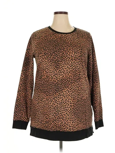 Pre-owned Lands' End Pullover Sweater In Brown