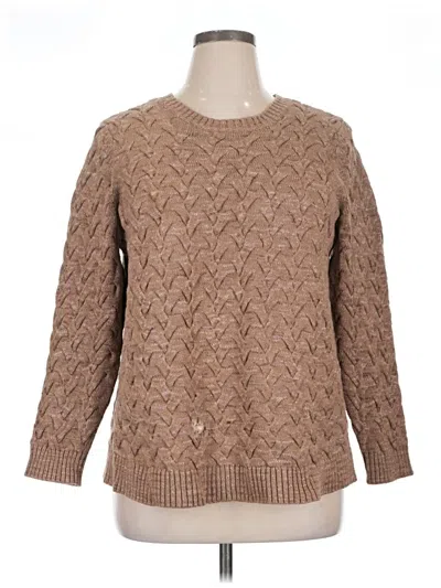 Pre-owned Lands' End Pullover Sweater In Brown