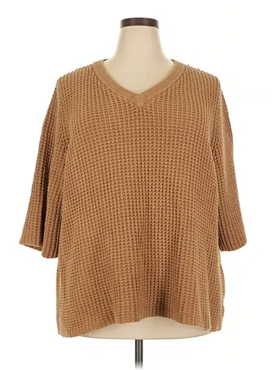 Pre-owned Lands' End Pullover Sweater In Brown
