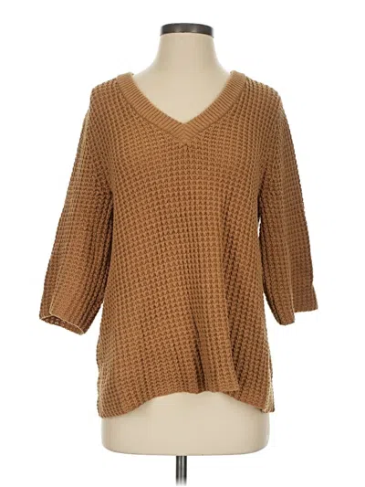 Pre-owned Lands' End Pullover Sweater In Brown