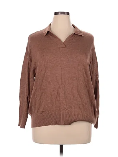 Pre-owned Lands' End Pullover Sweater In Brown