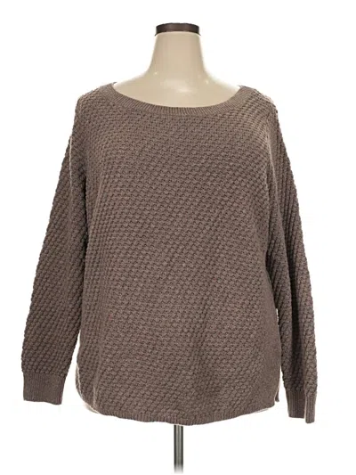 Pre-owned Lands' End Pullover Sweater In Brown