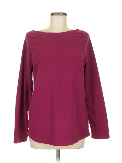 Pre-owned Lands' End Pullover Sweater In Burgundy