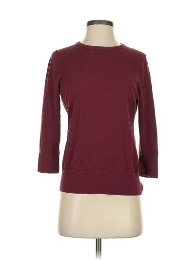 Pre-owned Lands' End Pullover Sweater In Burgundy
