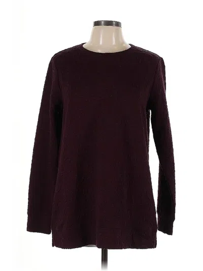 Pre-owned Lands' End Pullover Sweater In Burgundy