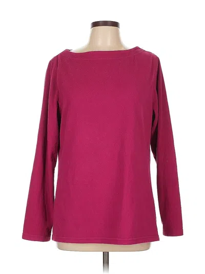 Pre-owned Lands' End Pullover Sweater In Burgundy