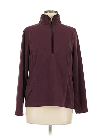 Pre-owned Lands' End Pullover Sweater In Burgundy