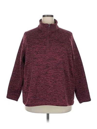 Pre-owned Lands' End Pullover Sweater In Burgundy