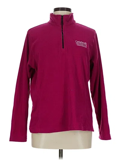 Pre-owned Lands' End Pullover Sweater In Burgundy