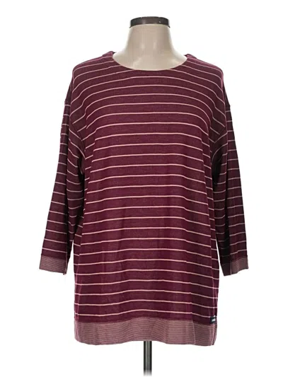 Pre-owned Lands' End Pullover Sweater In Burgundy