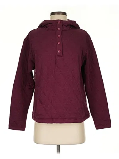 Pre-owned Lands' End Pullover Sweater In Burgundy