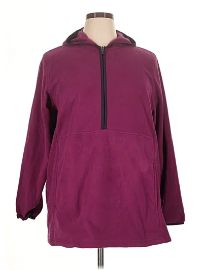 Pre-owned Lands' End Pullover Sweater In Burgundy
