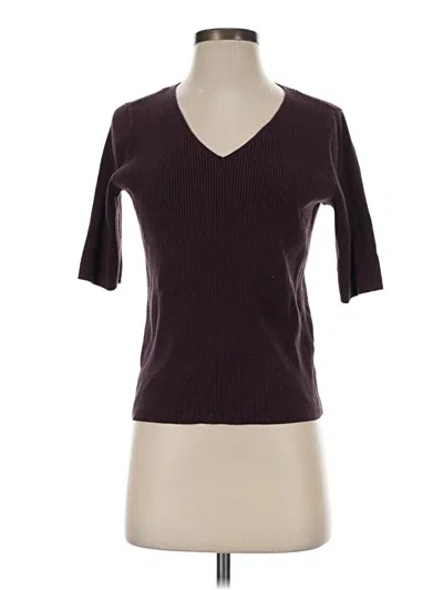 Pre-owned Lands' End Pullover Sweater In Burgundy