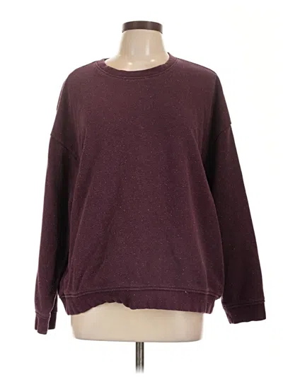 Pre-owned Lands' End Pullover Sweater In Burgundy
