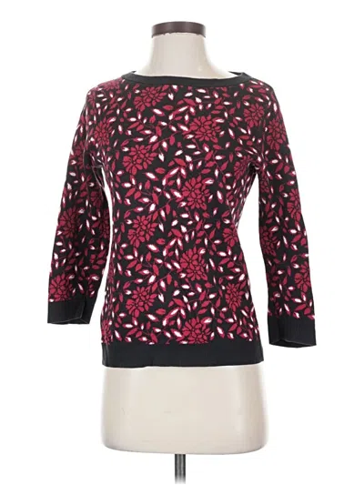 Pre-owned Lands' End Pullover Sweater In Burgundy