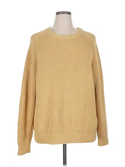 Pre-owned Lands' End Pullover Sweater In Gold