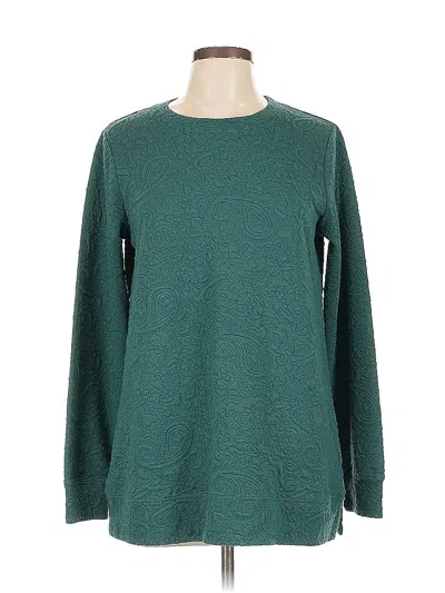 Pre-owned Lands' End Pullover Sweater In Green
