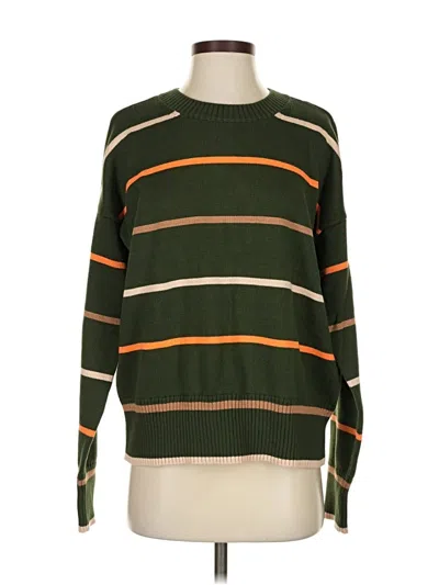 Pre-owned Lands' End Pullover Sweater In Green