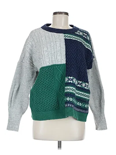 Pre-owned Lands' End Pullover Sweater In Green